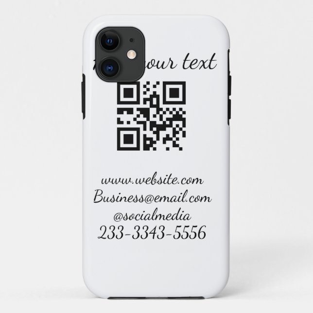 Einfaches QR-Code, um den Klassiker Ihres Namens h Case-Mate iPhone Hülle (Rückseite)