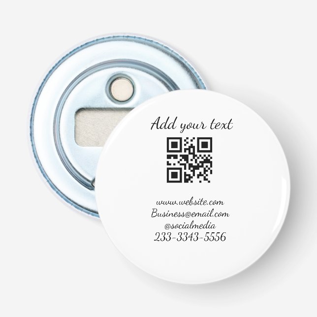 Einfaches QR-Code, um den Klassiker Ihres Namens h Flaschenöffner (Vorderseite)