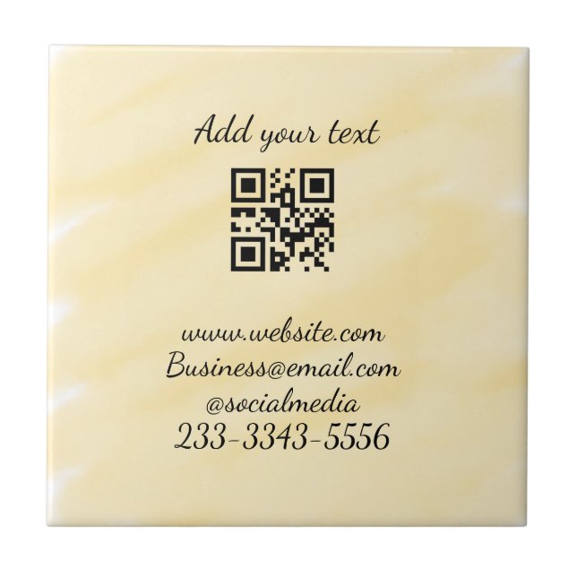 Einfaches QR-Code, um den Klassiker Ihres Namens h Fliese (Vorderseite)