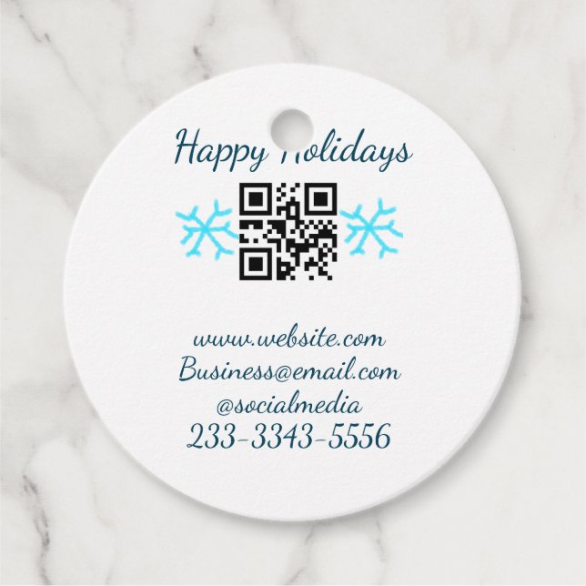 Einfaches QR-Code, um den Klassiker Ihres Namens h Geschenkanhänger (Vorderseite)