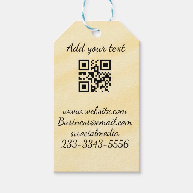 Einfaches QR-Code, um den Klassiker Ihres Namens h Geschenkanhänger (Vorderseite)