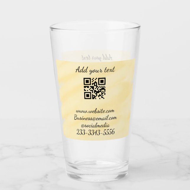 Einfaches QR-Code, um den Klassiker Ihres Namens h Glas (Vorderseite)