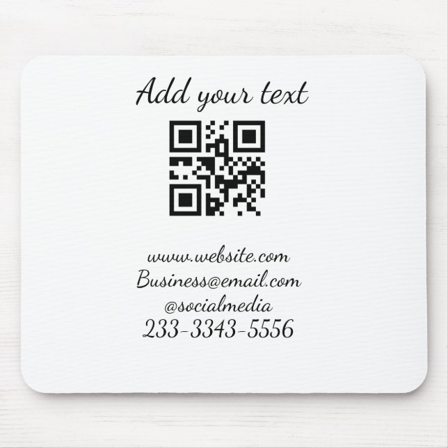 Einfaches QR-Code, um den Klassiker Ihres Namens h Mousepad (Vorne)