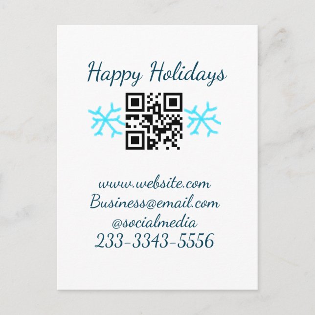 Einfaches QR-Code, um den Klassiker Ihres Namens h Postkarte (Vorderseite)