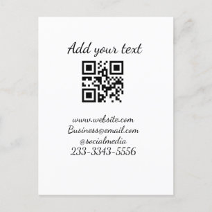 Einfaches QR-Code, um den Klassiker Ihres Namens h Postkarte