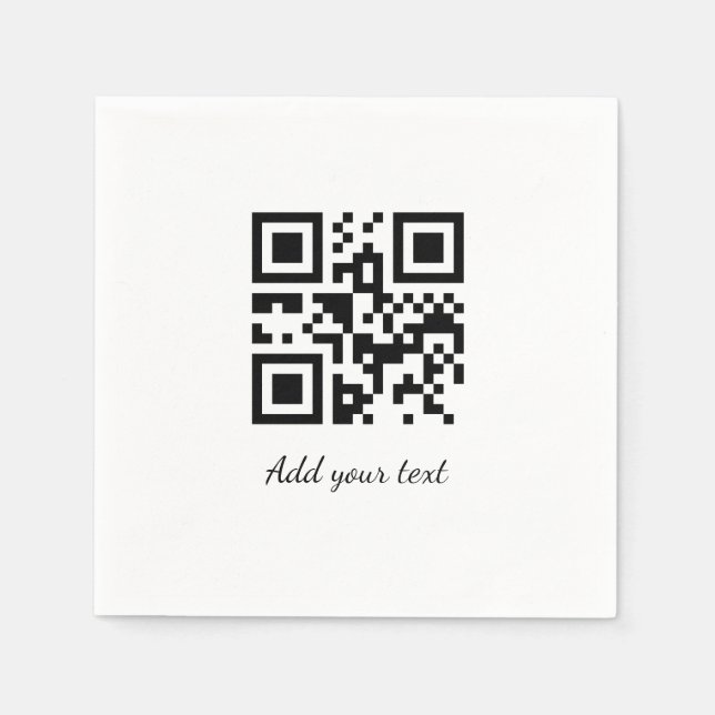 Einfaches QR-Code, um den Klassiker Ihres Namens h Serviette (Vorderseite)