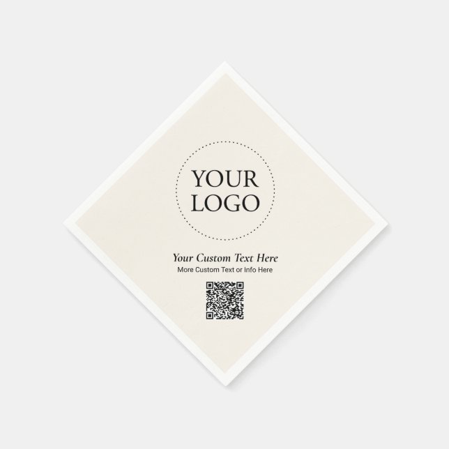 Einfaches QR-Logo für Ivorys benutzerdefiniertes B Serviette (Ecke)