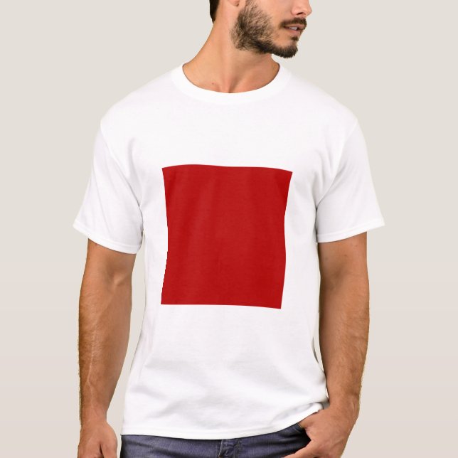 Einfaches Quadrat - Ruby Red T-Shirt (Vorderseite)