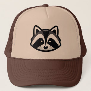 Einfaches Raccoon-Design Truckerkappe