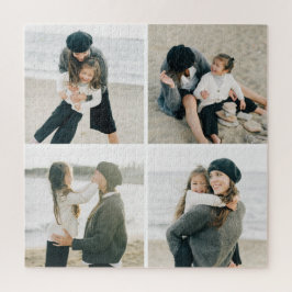 Einfaches Raster aus vier Personalisierten Fotos Puzzle