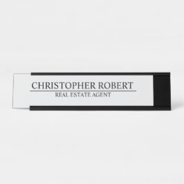 Einfaches Real Anwesen Schreibtischnamensplakette