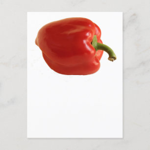 Einfaches Red Bell Pepper-Foto auf Weiß Postkarte