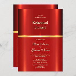 Einfaches Red Probe Dinner Einladung