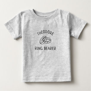 Einfaches Ringträger Personalisiertes Niedliches B Baby T-shirt