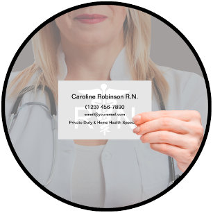 Einfaches RN-Symbol für Krankenschwester Visitenkarte