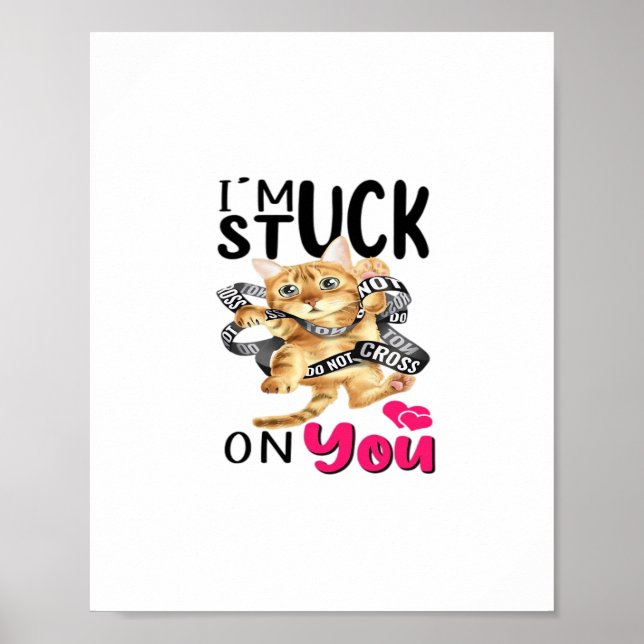 Einfaches romantisches Design, an dem ich hänge  Poster (Vorne)