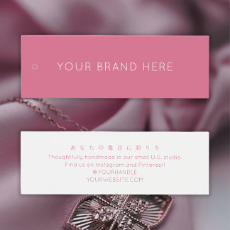 Einfaches Rosa-Branding-Hang-Tag Mini