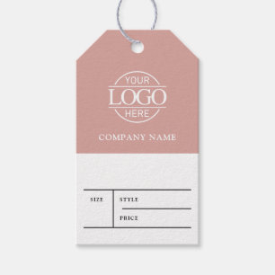 Einfaches Rosa Geschäft Logo Kleidung Preisschild Geschenkanhänger