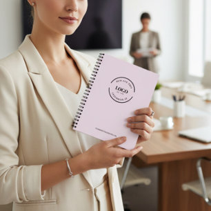 Einfaches Rosa Minimalistisches Benutzerdefinierte Notizblock