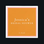Einfaches rosa Orange Vintages Brautparty Serviette<br><div class="desc">Einfache geometrische Rosa Orange Vintage Typografie Brautparty Napkins</div>