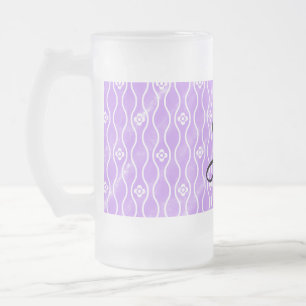 Einfaches rosa schwarzes Wasserfarb-Design mit Ihr Mattglas Bierglas