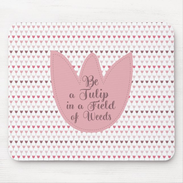 Einfaches rosa Tulip-Muster Mousepad (Vorne)