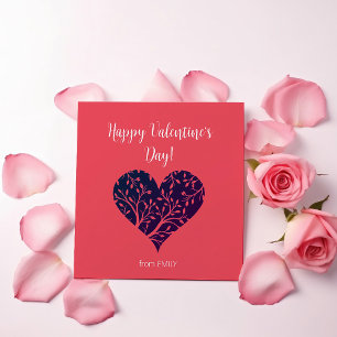 Einfaches Rot und Weiß Klassenzimmer Valentinstag Feiertagskarte