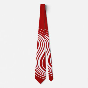 Einfaches Rot-Weiß-wirbeln Krawatte