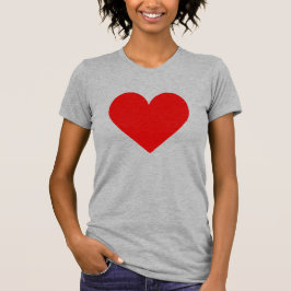 Einfaches Rotes Herz Moderne Liebe Grauer T - Shir T-Shirt