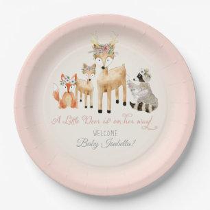 Einfaches Rotwild-Geweih-Waldtier-Baby Pappteller