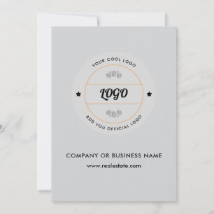 Einfaches rundes Geschäftslogo & Text Unternehmens Dankeskarte