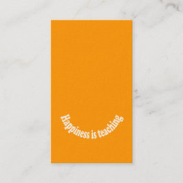 Einfaches rundes Glück unterrichtet Typografie Visitenkarte