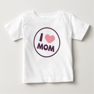 Einfaches Rüsche-T-Shirt der i-Liebe-Mama-Mutter Baby T-shirt