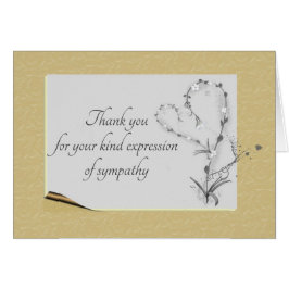 Einfaches rustikales Blumenherz Danke für Beileid