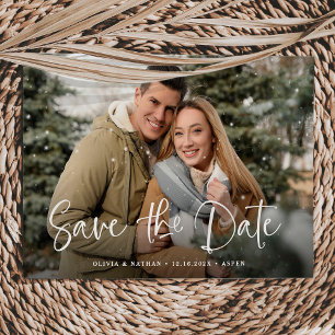 Einfaches rustikales Foto Save The Date
