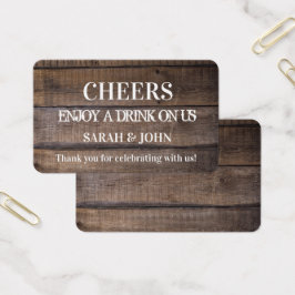 Einfaches rustikales Hochzeitsticket