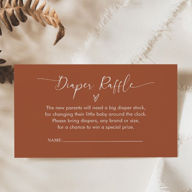 Einfaches Rustikales Windelrad-Ticket Visitenkarte (Von Creator hochgeladen)