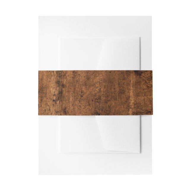 Einfaches rustisches Holz Einladungsbanderole (Vorderseite Beispiel)