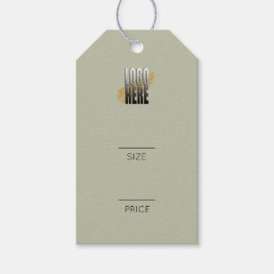 Einfaches Salbeigrünes Logo-Kleidung-Schwing-Preis Geschenkanhänger