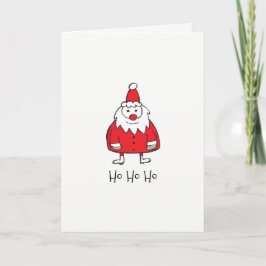 Einfaches Santa (5" x 7"), Standard Weiß env. Inc. Feiertagskarte