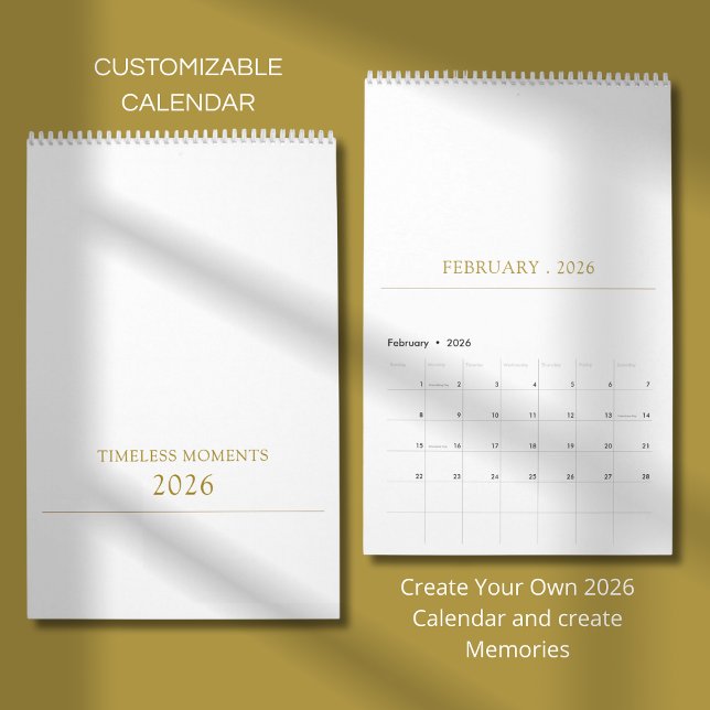 Einfaches, sauberes Design mit schöner Typografie Kalender (Von Creator hochgeladen)