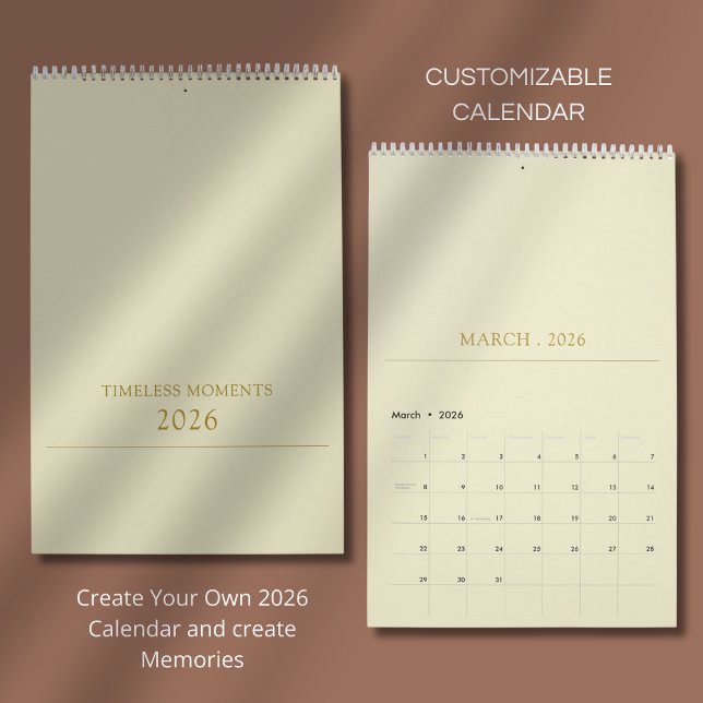 Einfaches, sauberes typografisches Design Kalender (Von Creator hochgeladen)