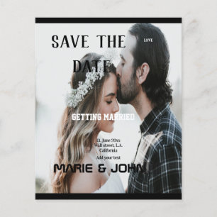 einfaches Save the Date Magazin-Titelblatt