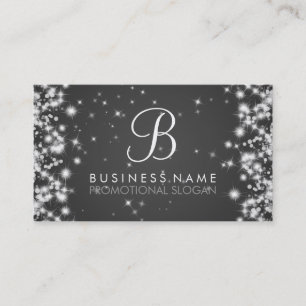Einfaches Schein-Monogramm-Schwarzes Visitenkarte