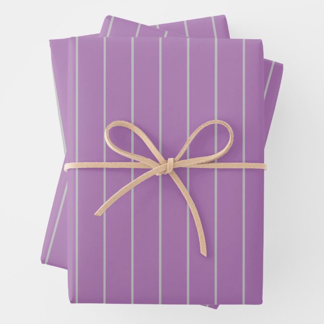 Einfaches Schlicht-Chic-Linienmuster Geschenkpapier Set (Beispiel)