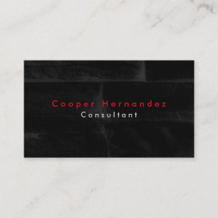 Einfaches schlichtes elegantes schwarzes graues visitenkarte