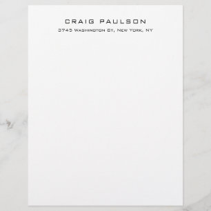 Einfaches Schlichtes Minimalistisches elegantes kl Briefbogen