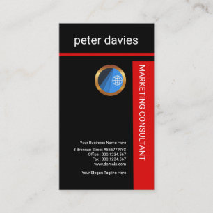 Einfaches schlichtes mutiges rotes visitenkarte