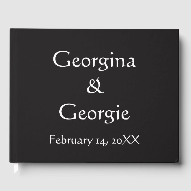 Einfaches, Schlichtes, sauberes, elegantes Gästebu Gästebuch (Vorderseite)