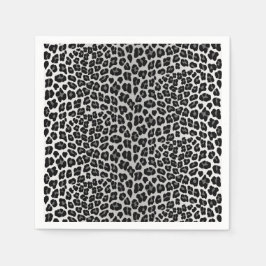 Einfaches Schneeleoponmuster Serviette